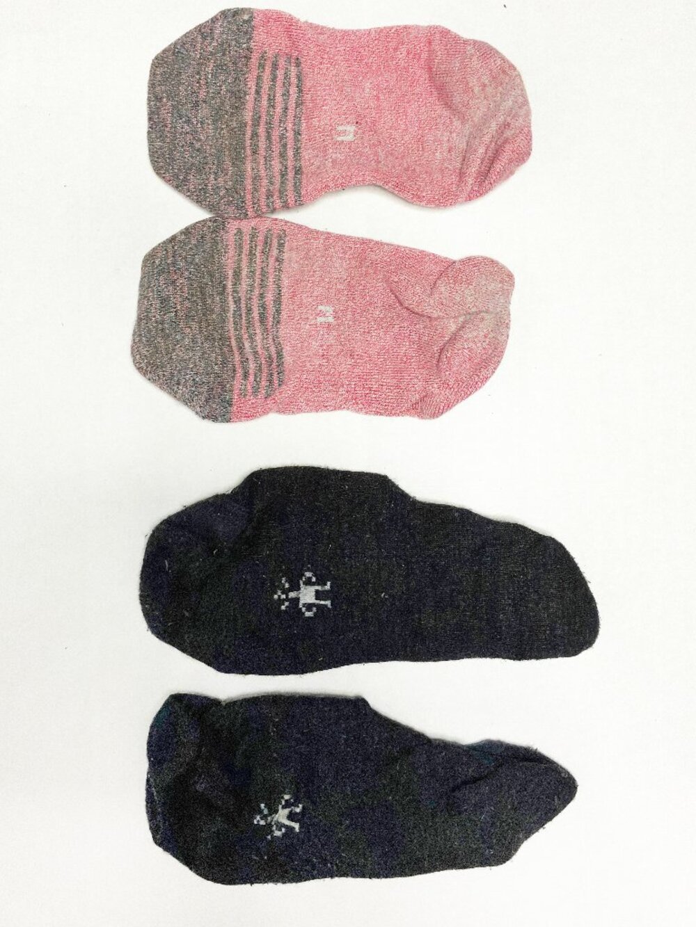 Smartwool Merino Wool No-Show Socks Lot (2 Pairs) - W7-9/Medium - Pink/Grey